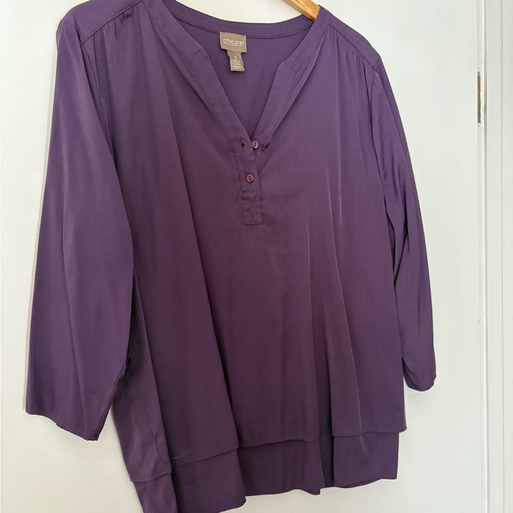 Chico's Deep Purple Blouse- size 3